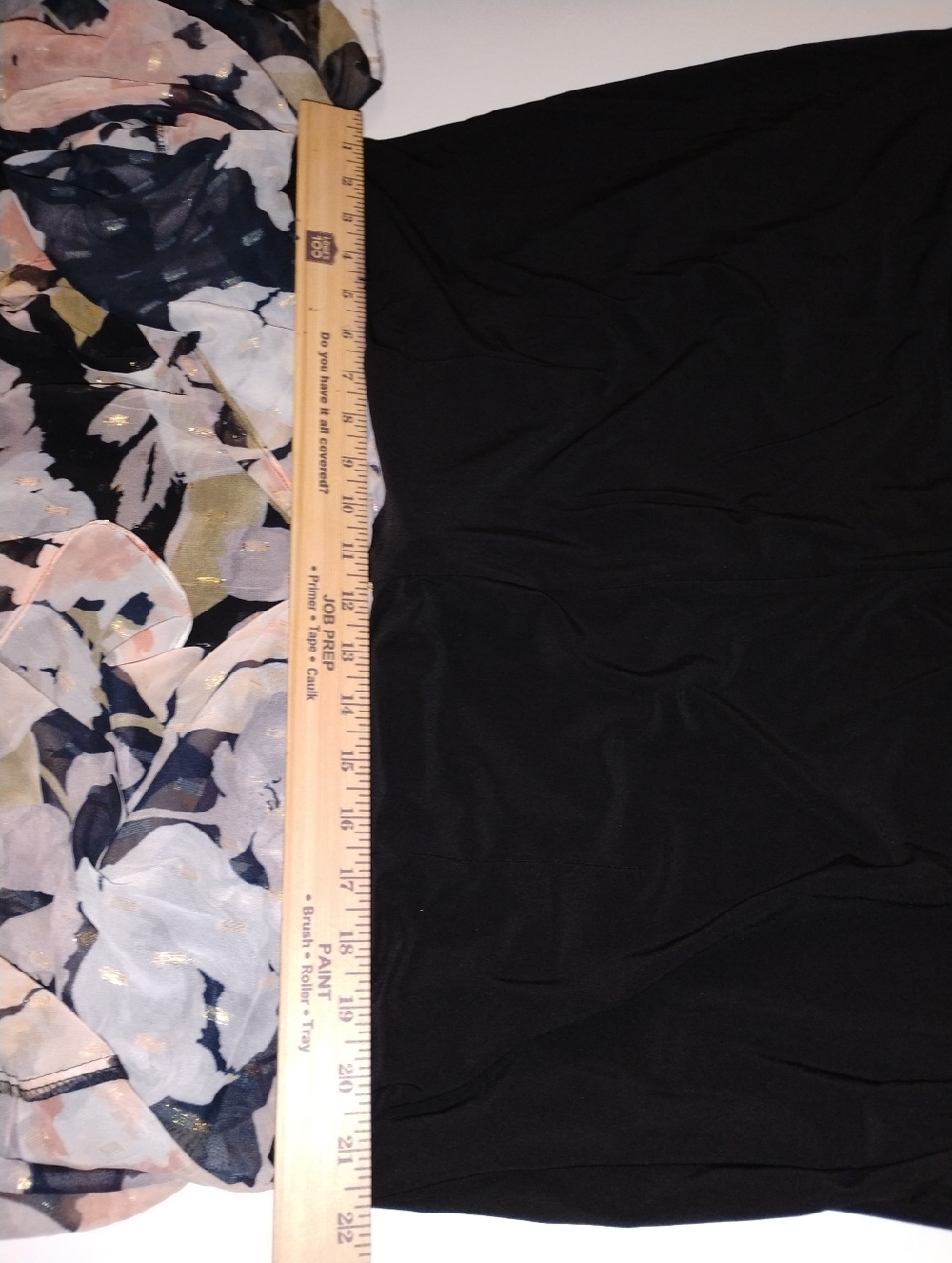 Adrianna Papell Women's Black Jumpsuit Floral Overlay  Gold Accents  New 26 W - Picture 6 of 6